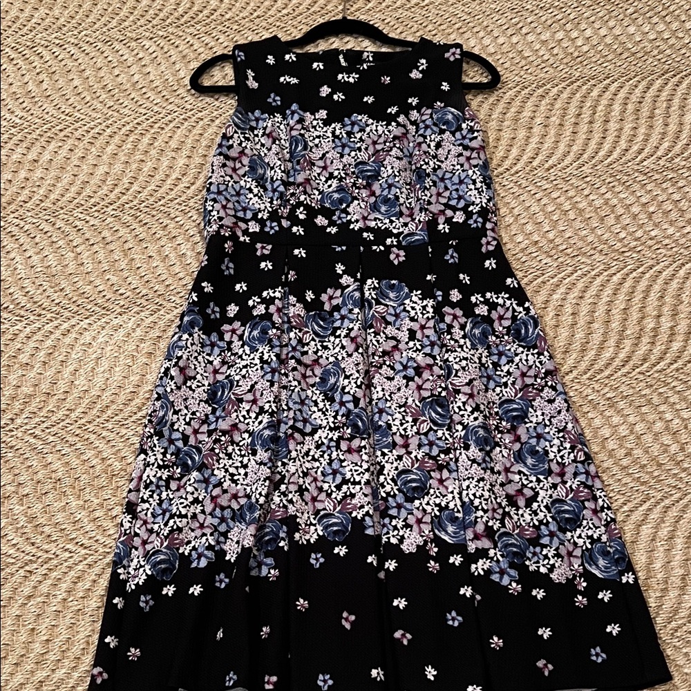 Karl Lagerfeld Black Floral Dress 12